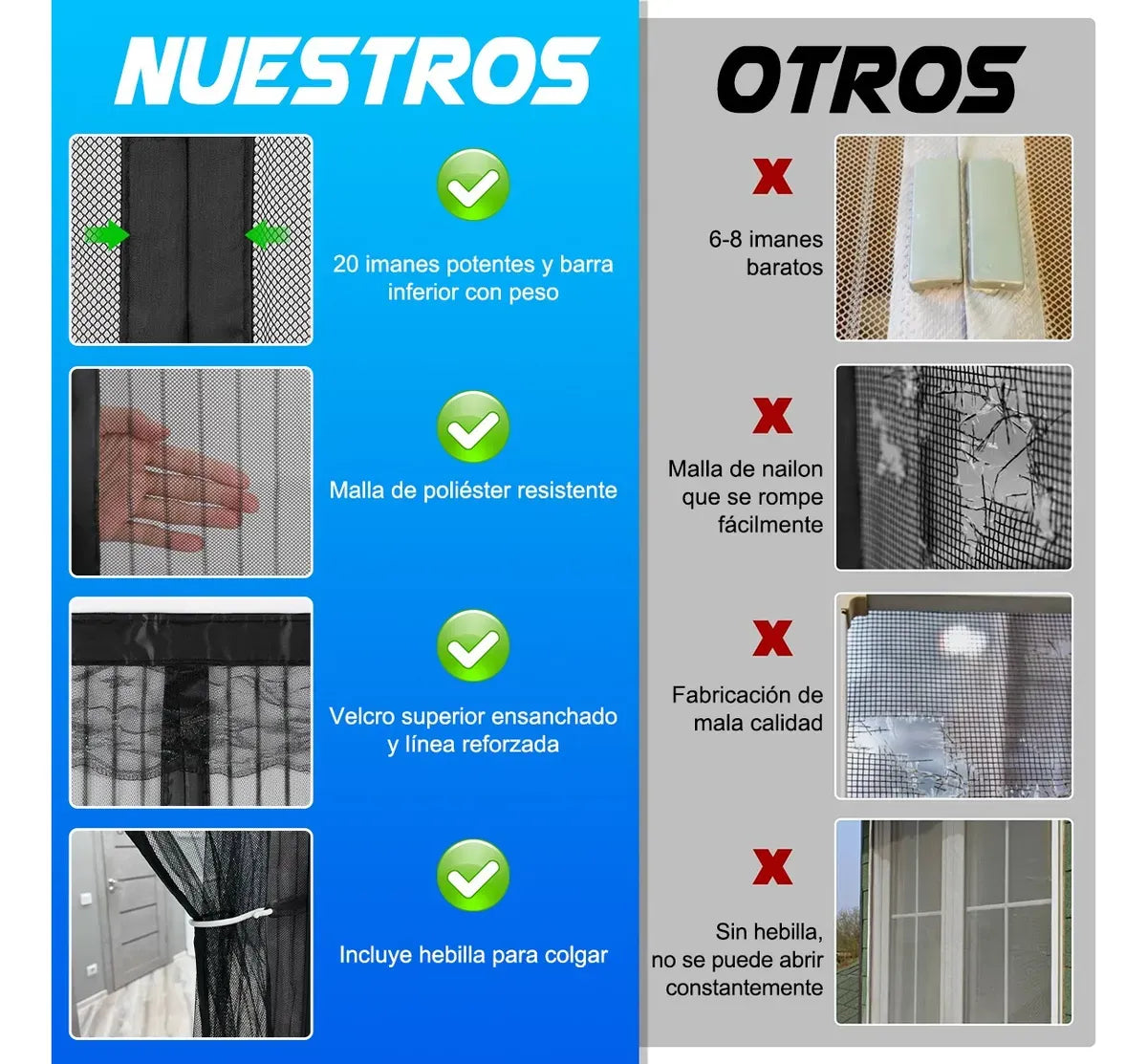 Cortina Mosquitera Magnetica 220x90CM